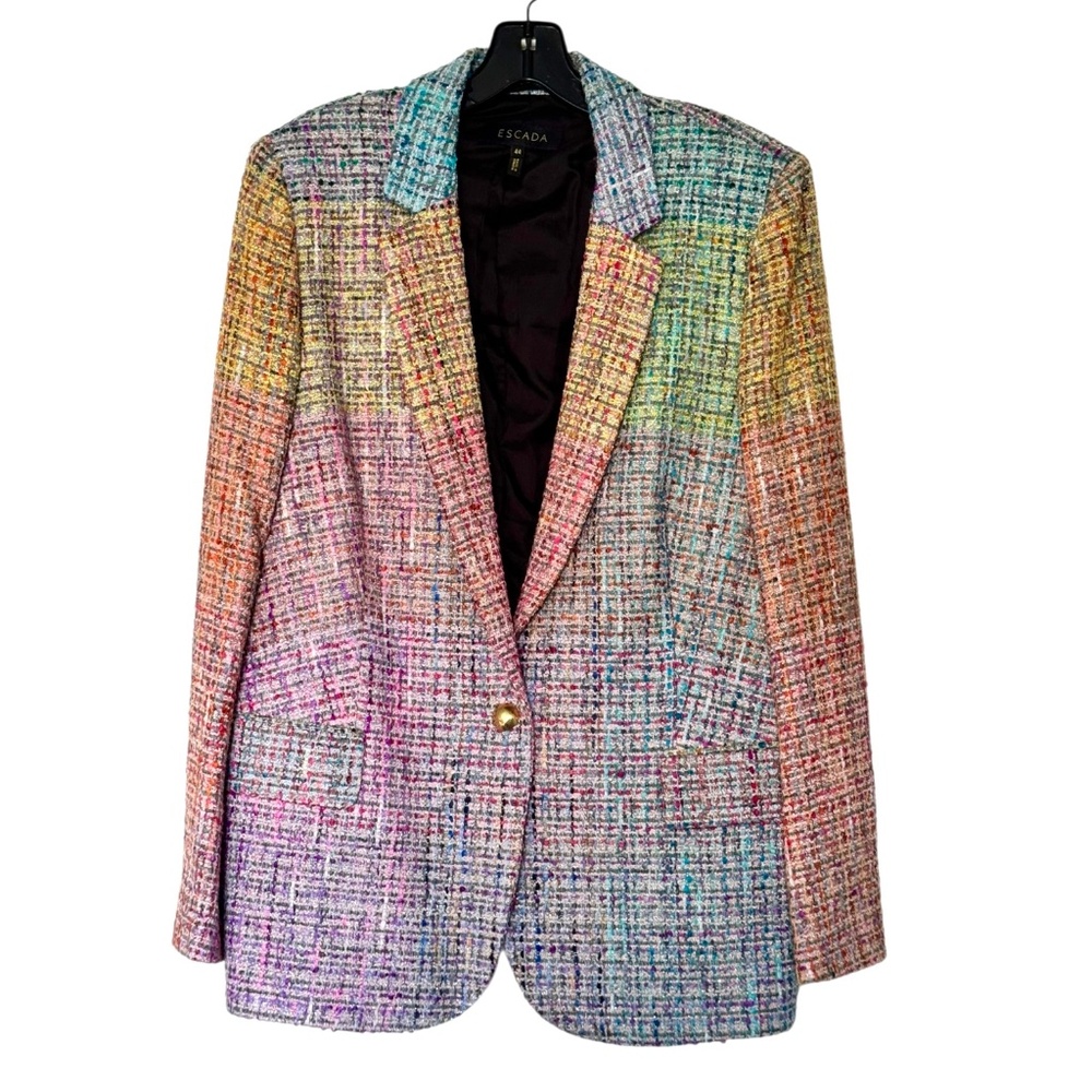 Escada Colorful Tweed Blazer